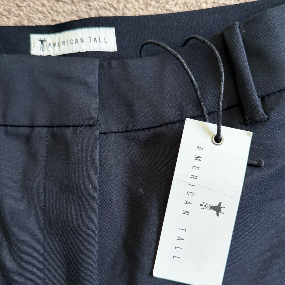 American Tall Flat Front Straight Leg Black Dress Pants Women’s Sz 12 Extra Tall - Picture 3 of 6